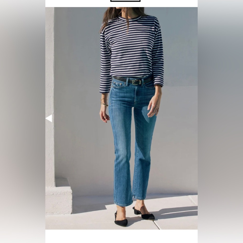 AYR THE POP BLUE LAID BACK WASH PREMIUM DENIM JEANS w24s